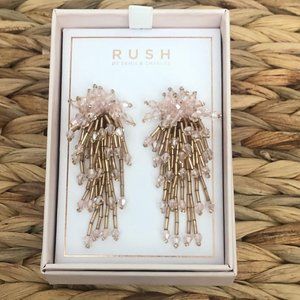 Rush Pink & Gold Stmt Earrings